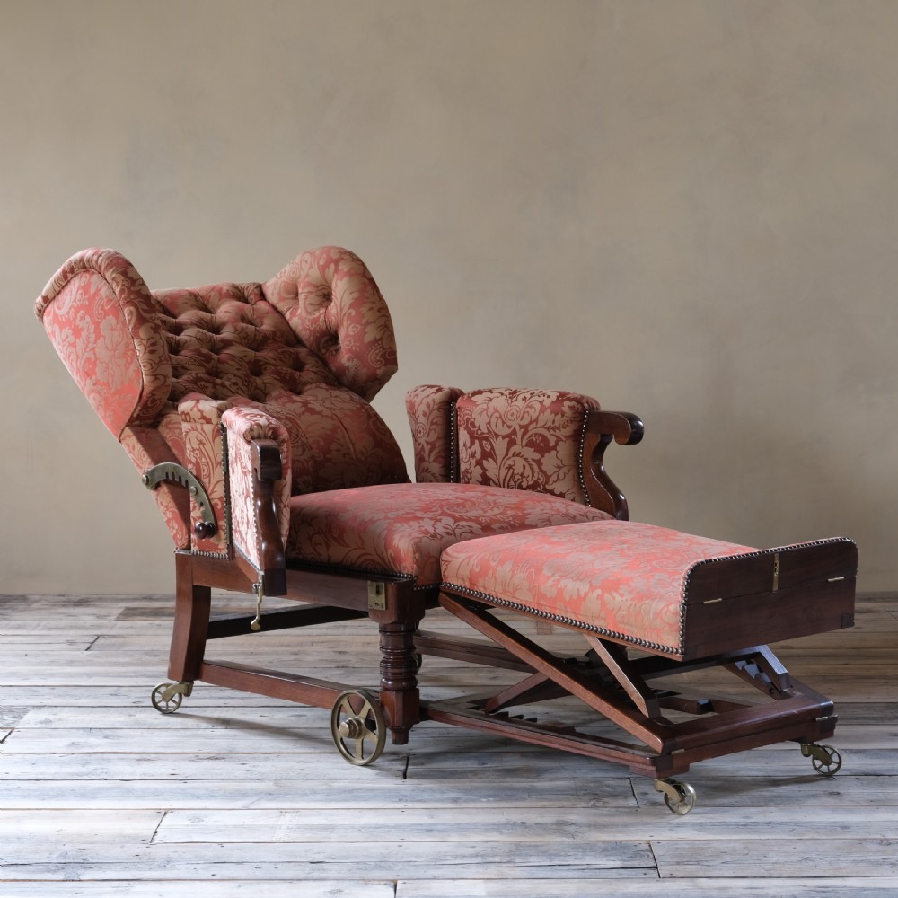 19th century mahogany Convalescing invalid chair by Collinge & Co Ltd