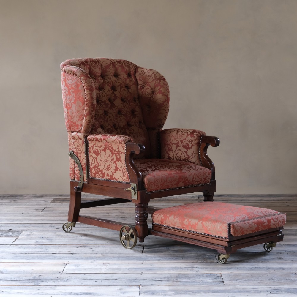 19th century mahogany Convalescing invalid chair by Collinge & Co Ltd View III