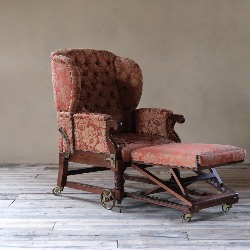 19th century mahogany Convalescing invalid chair by Collinge & Co Ltd View V