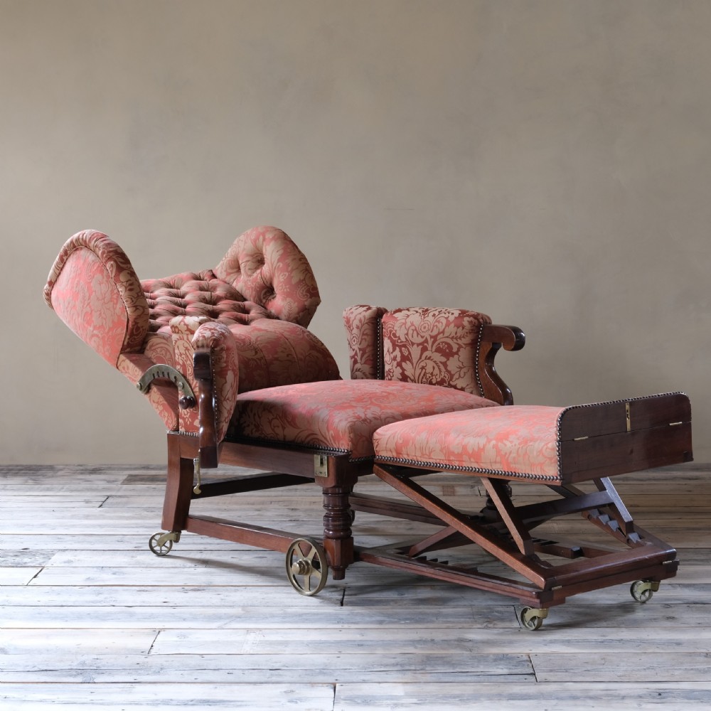 19th century mahogany Convalescing invalid chair by Collinge & Co Ltd View VII