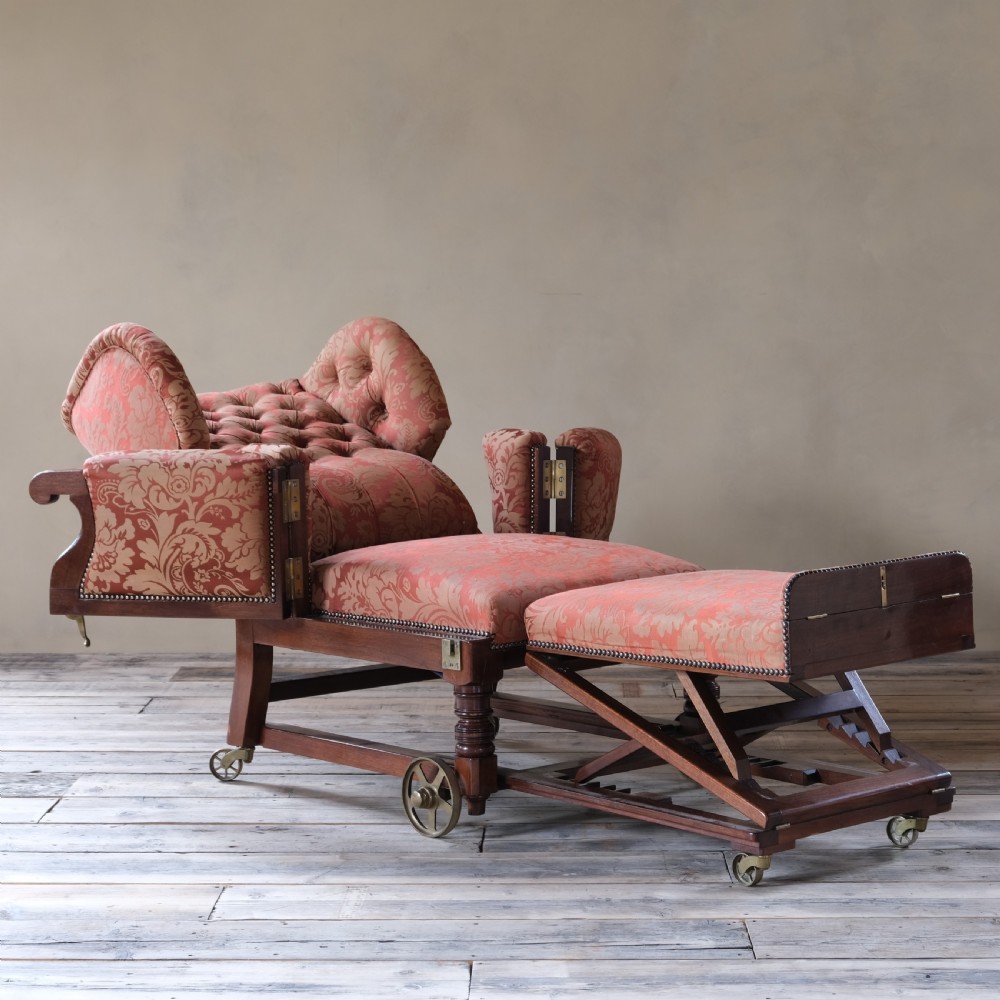 19th century mahogany Convalescing invalid chair by Collinge & Co Ltd View VIII