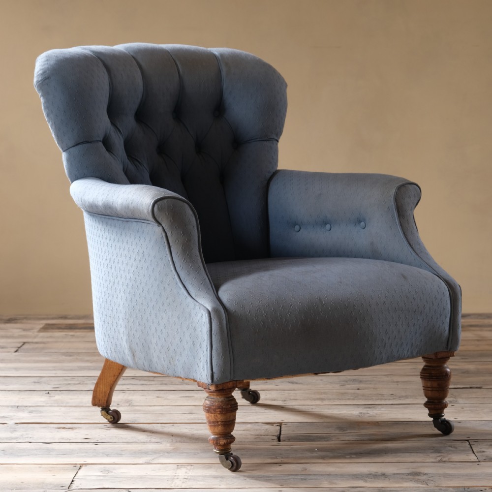 19th century spoon back armchair by Hampton and sons - Pall Mall London View II