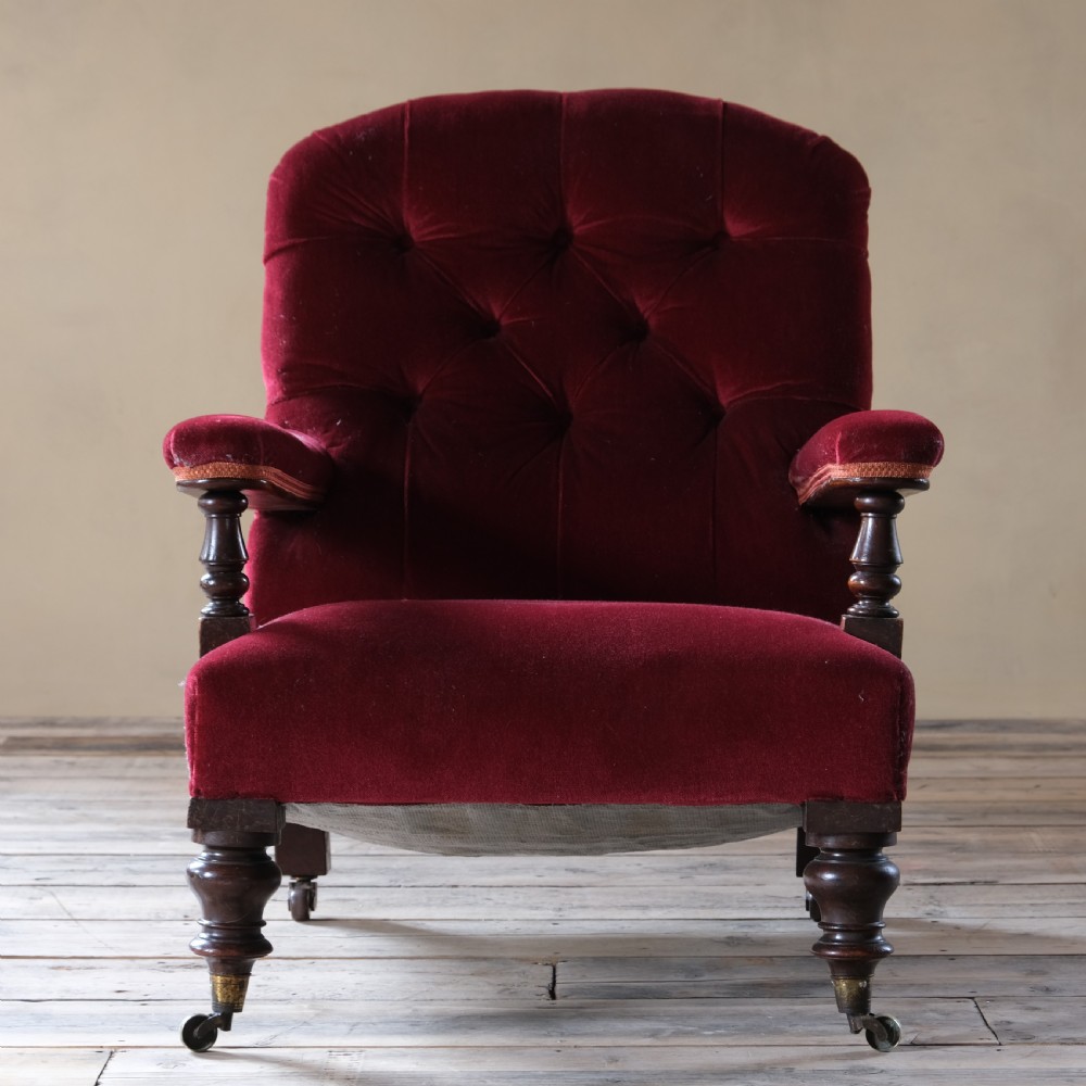 19th century Howard style open armchair  View II