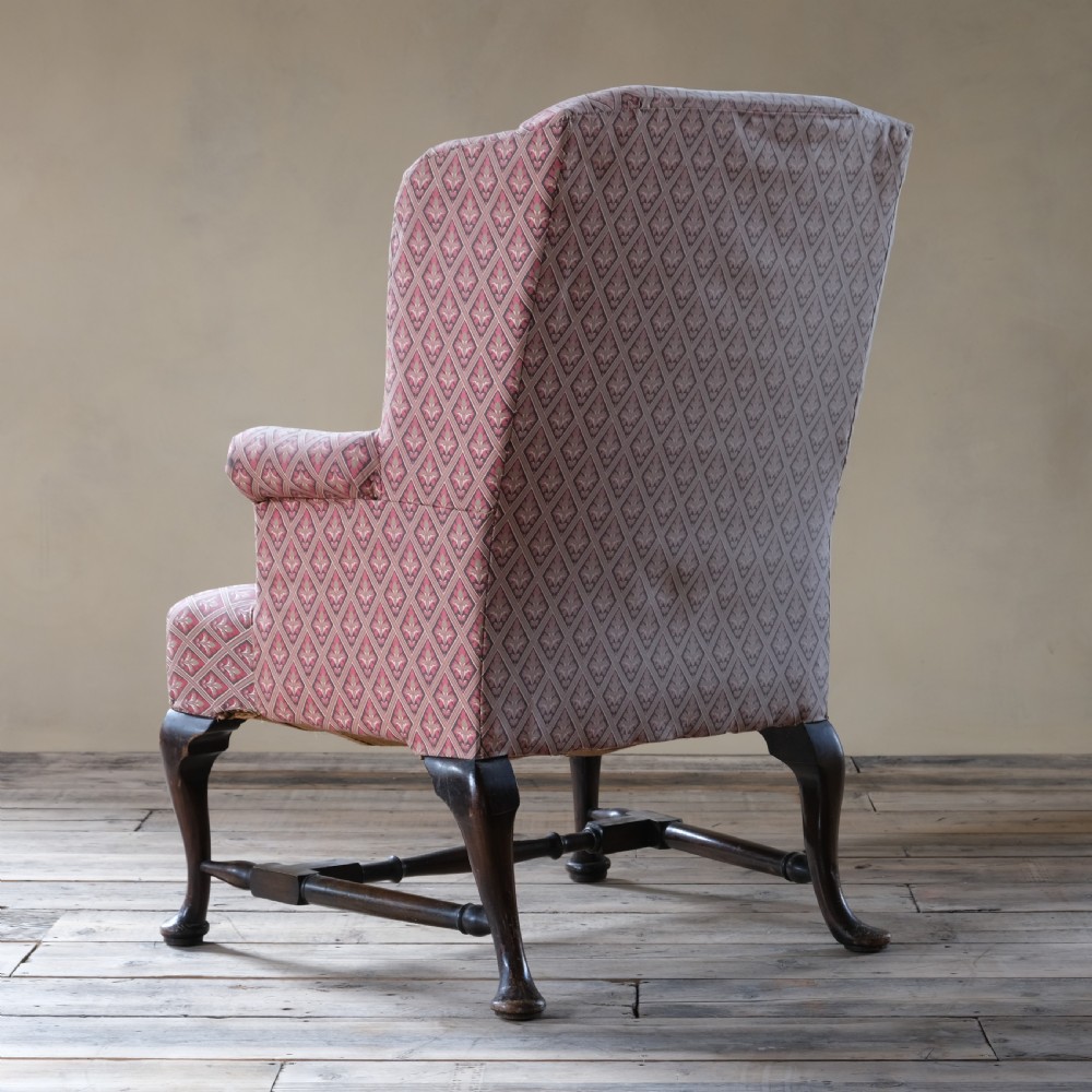 18th century style century wing back armchair c1900 View IV