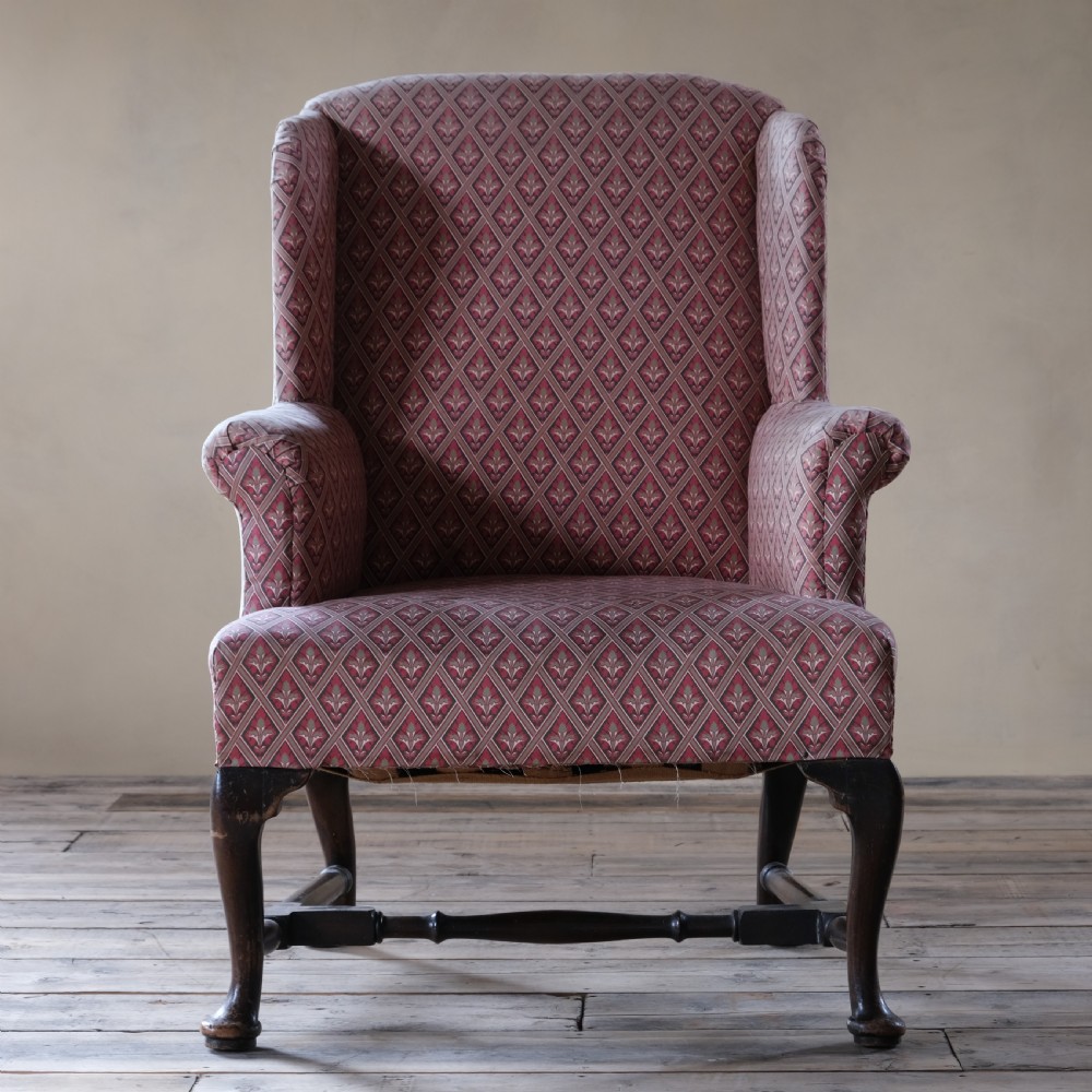 18th century style century wing back armchair c1900 View V