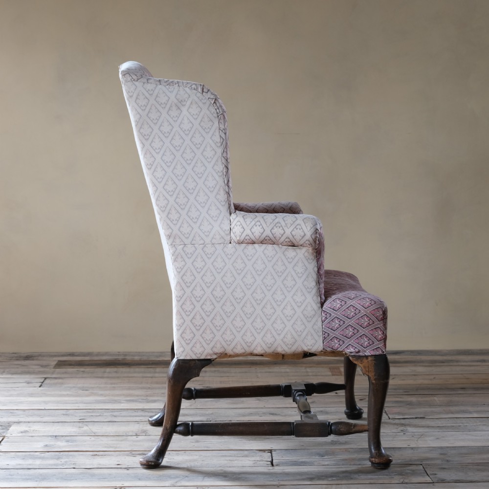 18th century style century wing back armchair c1900 View VIII