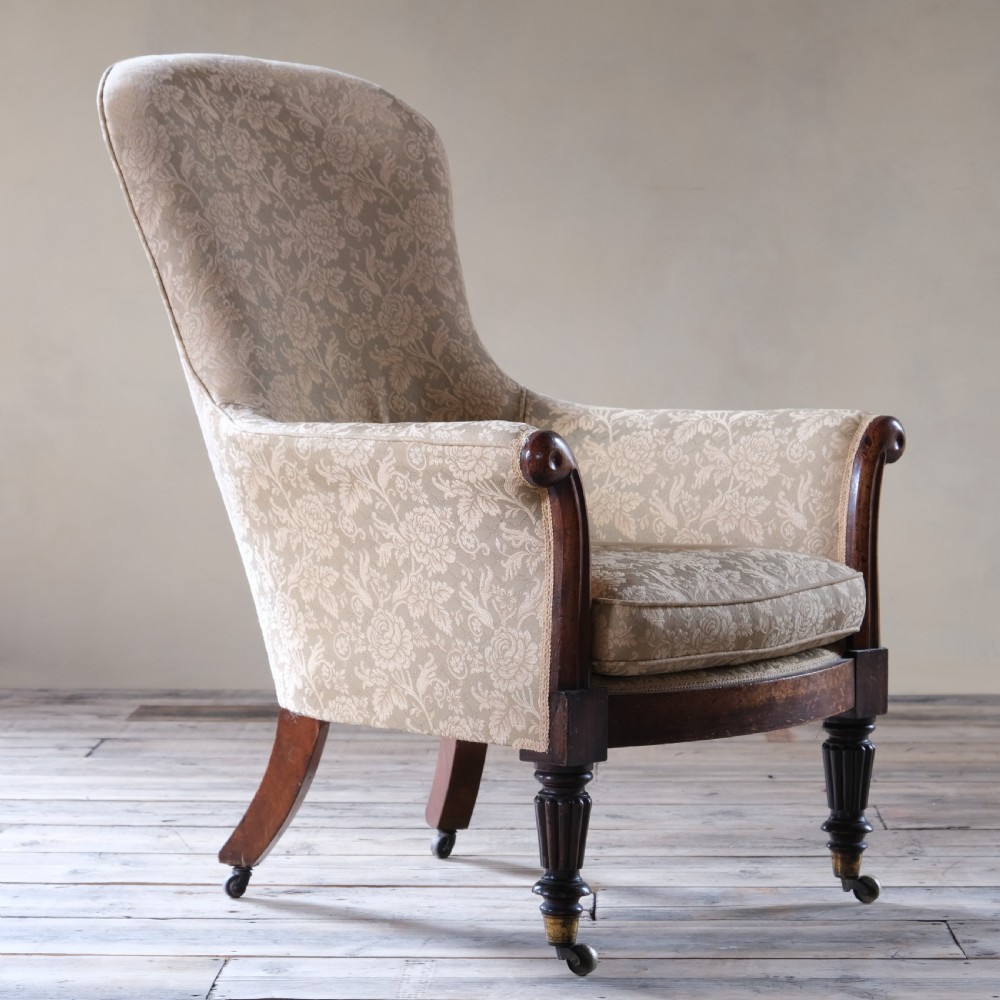19th century spoon back arm chair in the manner of Gillows c1840 View II