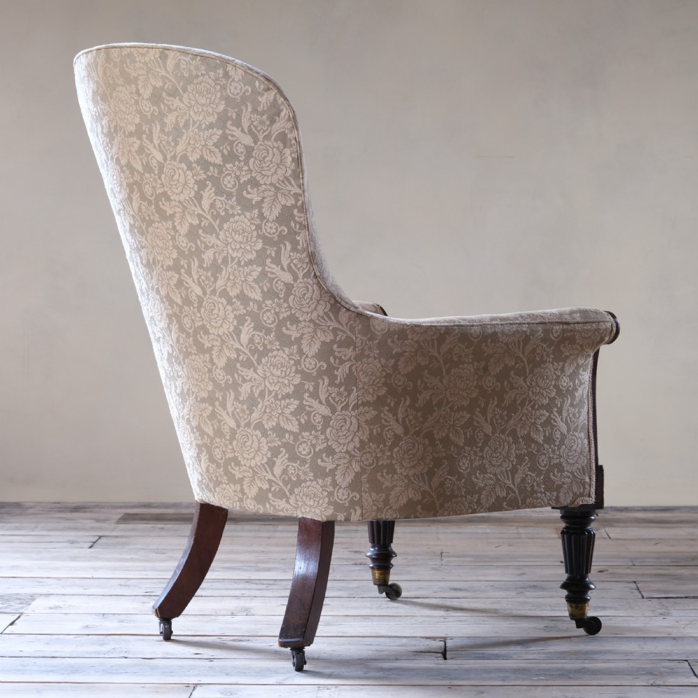 19th century spoon back arm chair in the manner of Gillows c1840 View IV