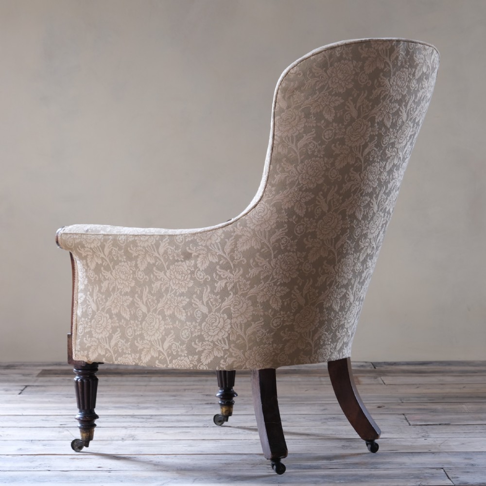 19th century spoon back arm chair in the manner of Gillows c1840 View VI