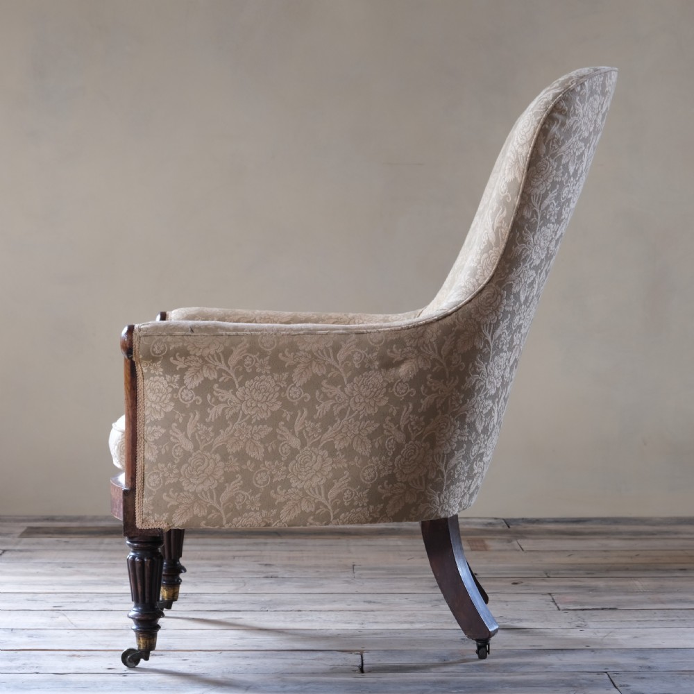 19th century spoon back arm chair in the manner of Gillows c1840 View VII