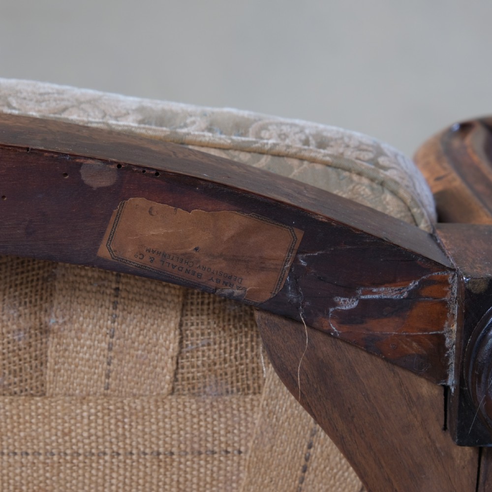 19th century spoon back arm chair in the manner of Gillows c1840 View XII