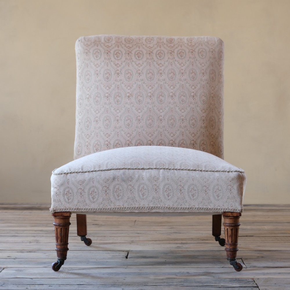 Large 19th Century Walnut slipper chair View III