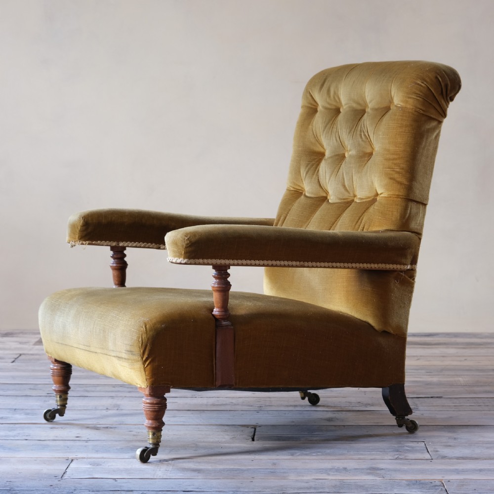 19th century Howard and sons open armchair c1890 View II