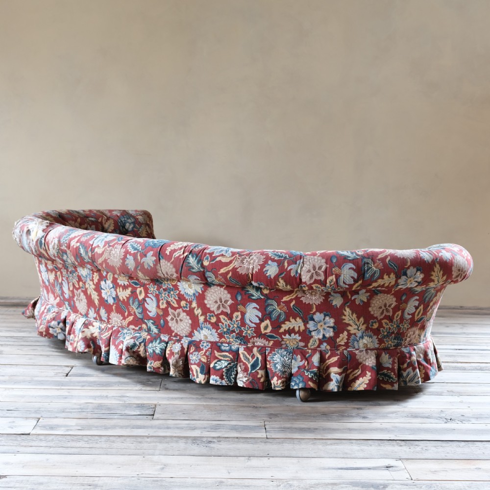19th century Howard and sons curved chesterfield sofa c1860 View VII