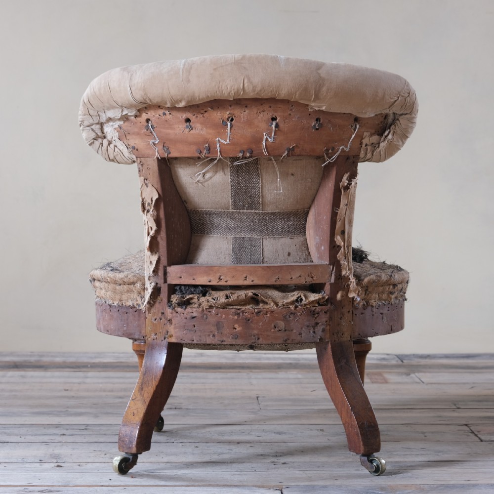 mid 19th century walnut slipper chair by Holland & Sons View VII