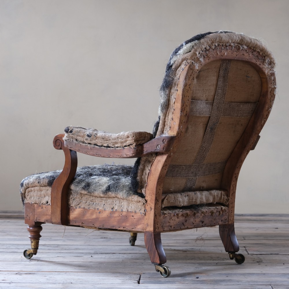 19th century Howard and sons open arm slipper chair c1860 View VII