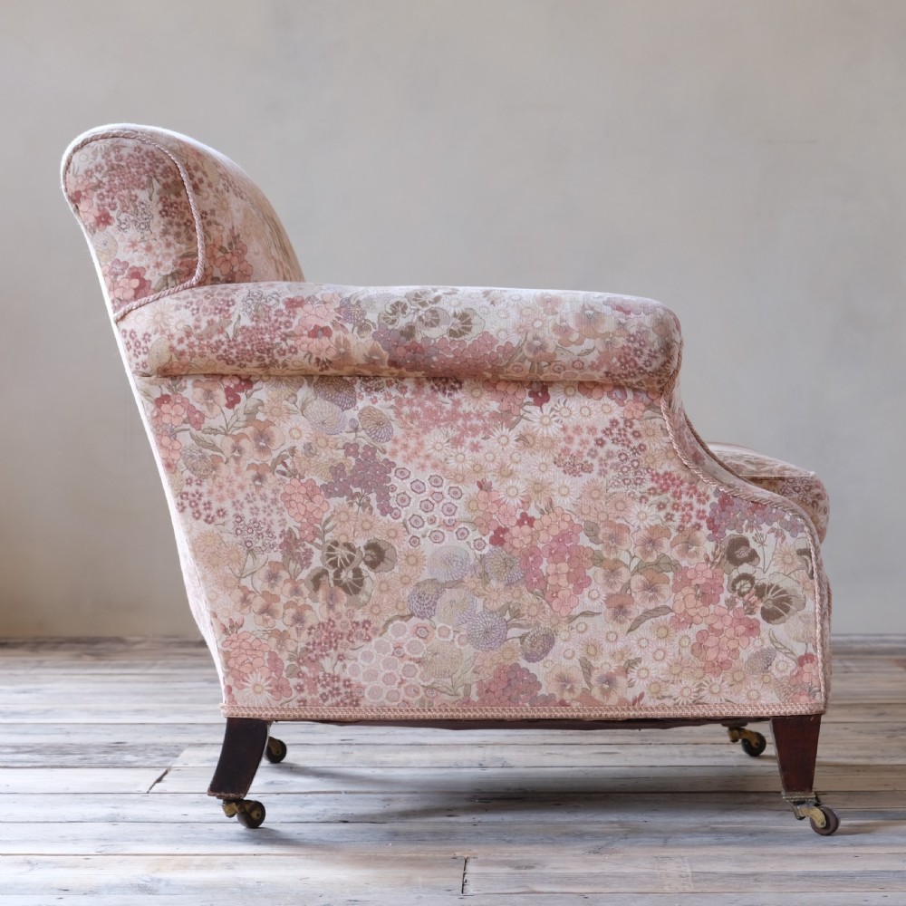 antique floral country house armchair View V