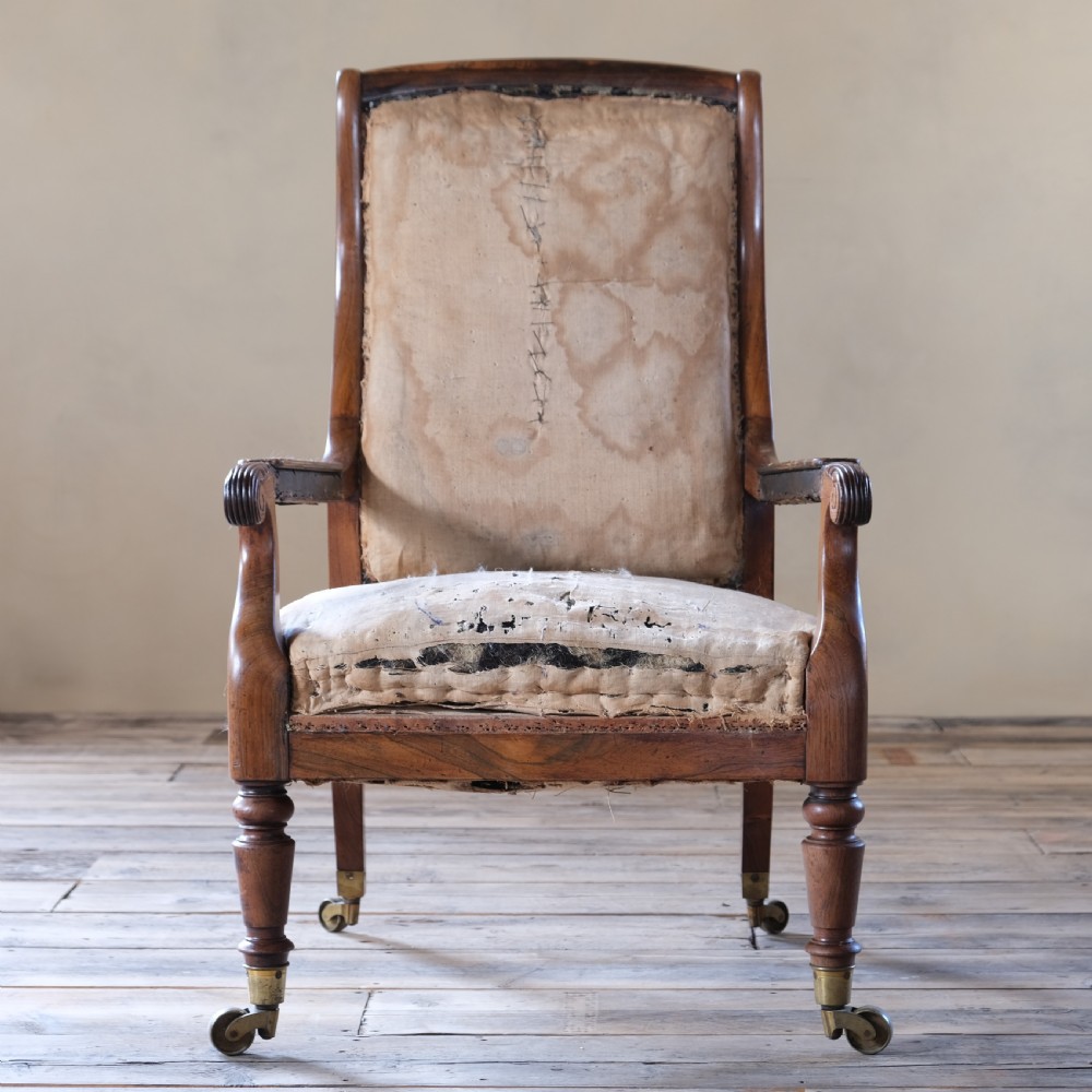 regency rosewood open armchair attributed to Gillow c1835 View II