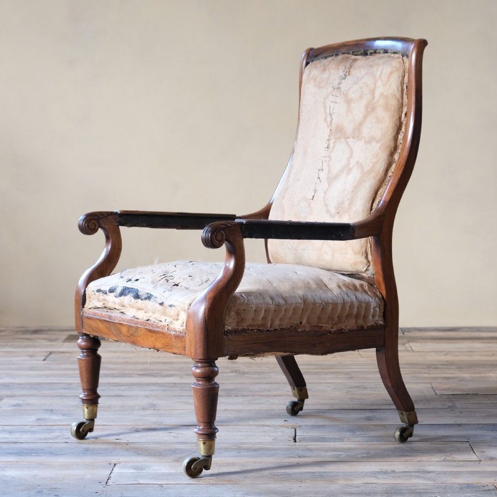 regency rosewood open armchair attributed to Gillow c1835 View III