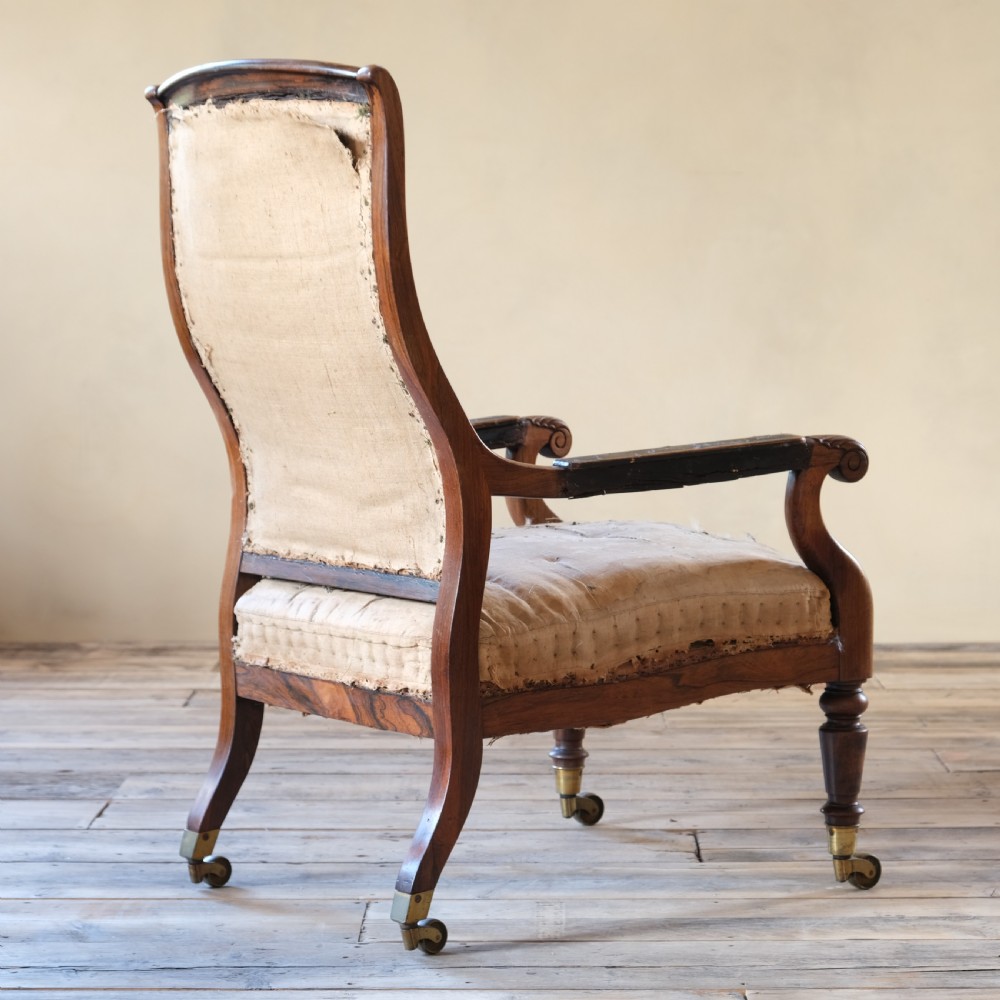 regency rosewood open armchair attributed to Gillow c1835 View V