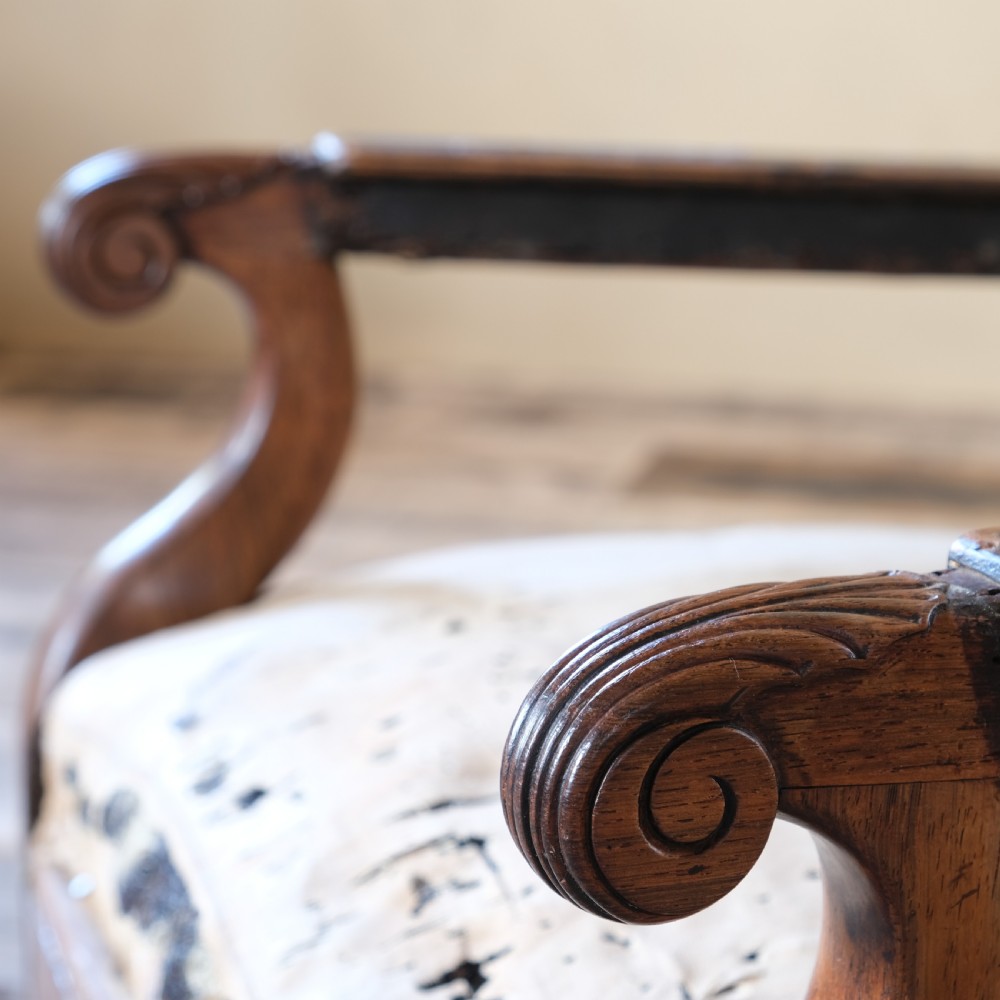 regency rosewood open armchair attributed to Gillow c1835 View VI