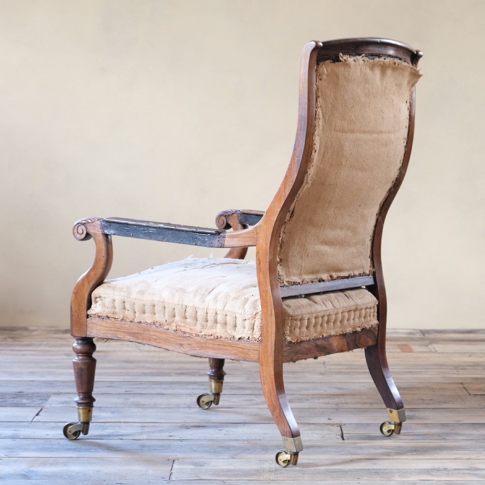 regency rosewood open armchair attributed to Gillow c1835 View VII
