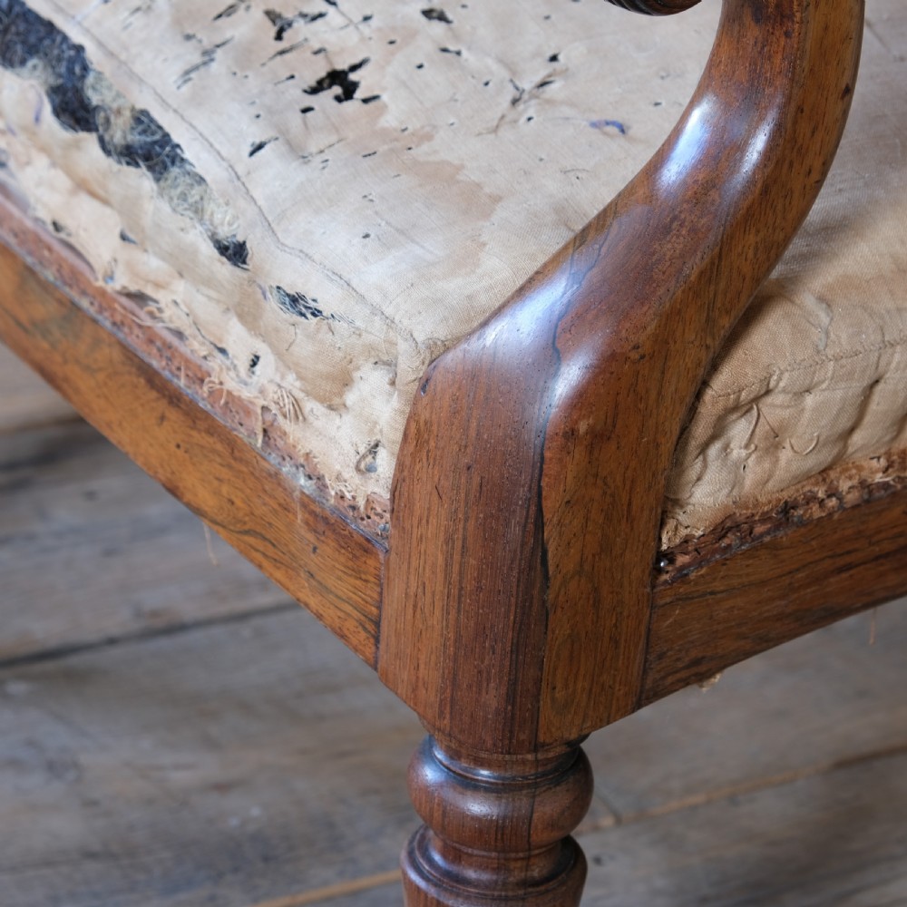 regency rosewood open armchair attributed to Gillow c1835 View XII