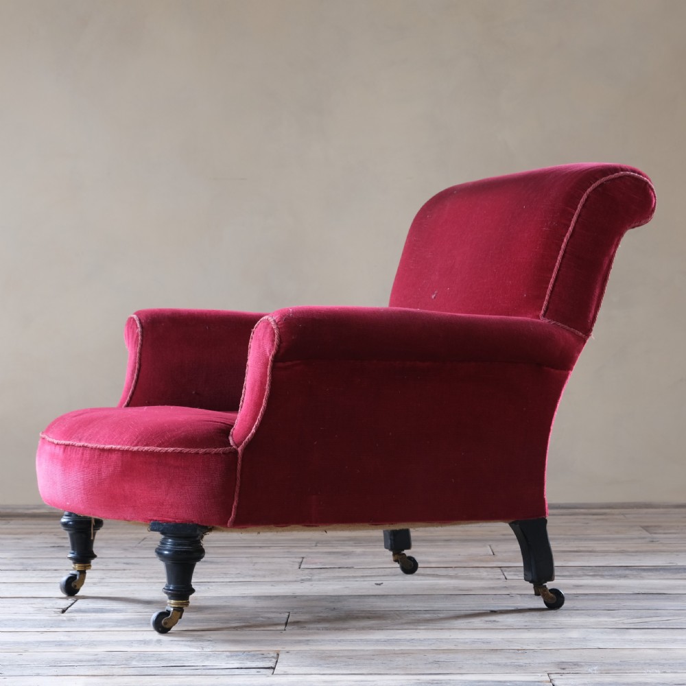 19th century Howard style armchair c1880 View II