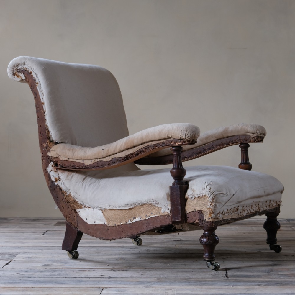 19th century Howard style Open armchair