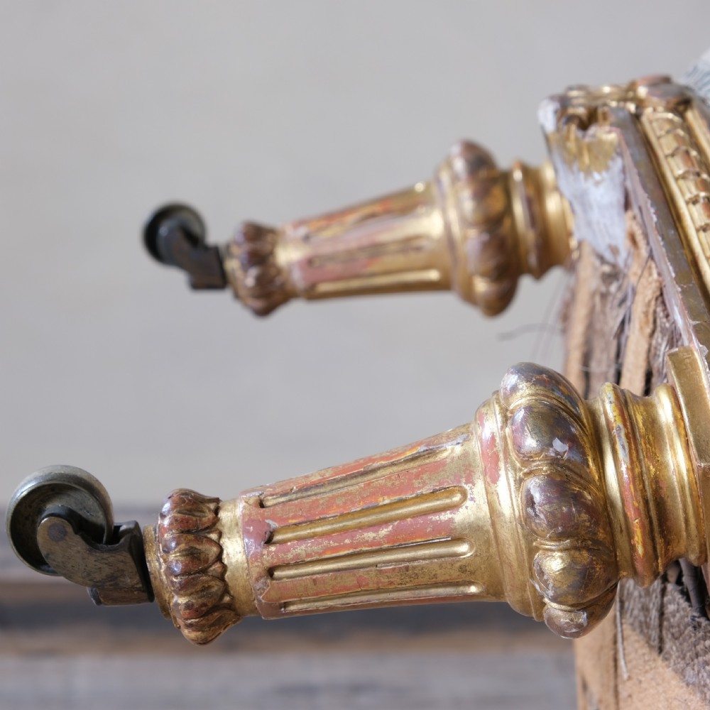 19th century Gilt wood balloon back slipper chair View XIII
