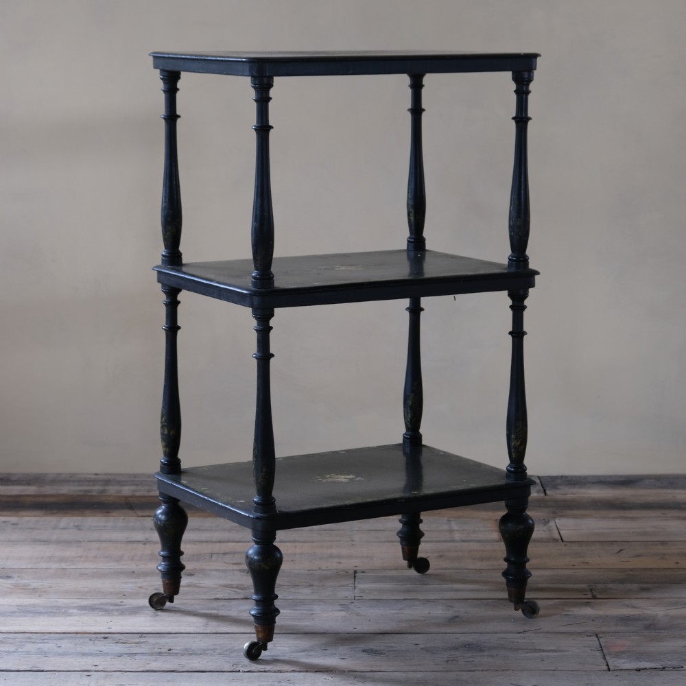 19th century Ebonized whatnot