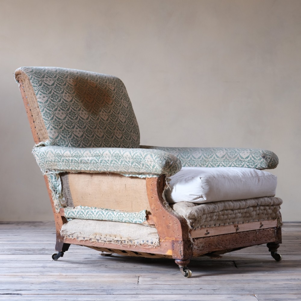 19th century Howard and sons deep seated country house armchair