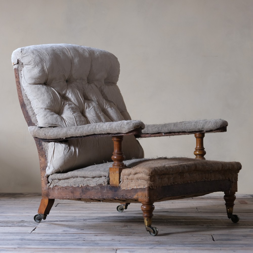 Antique Howard style open armchair  View III
