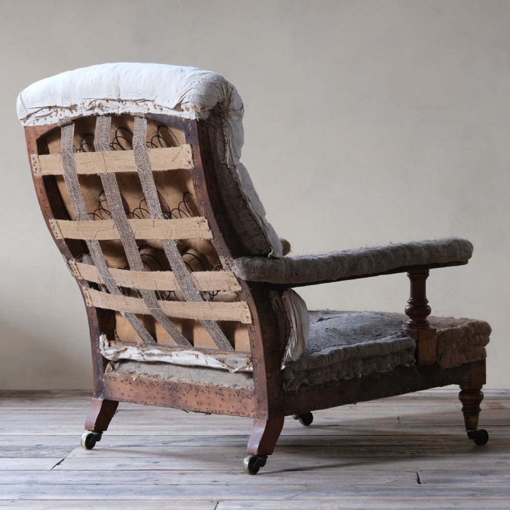 Antique Howard style open armchair  View V