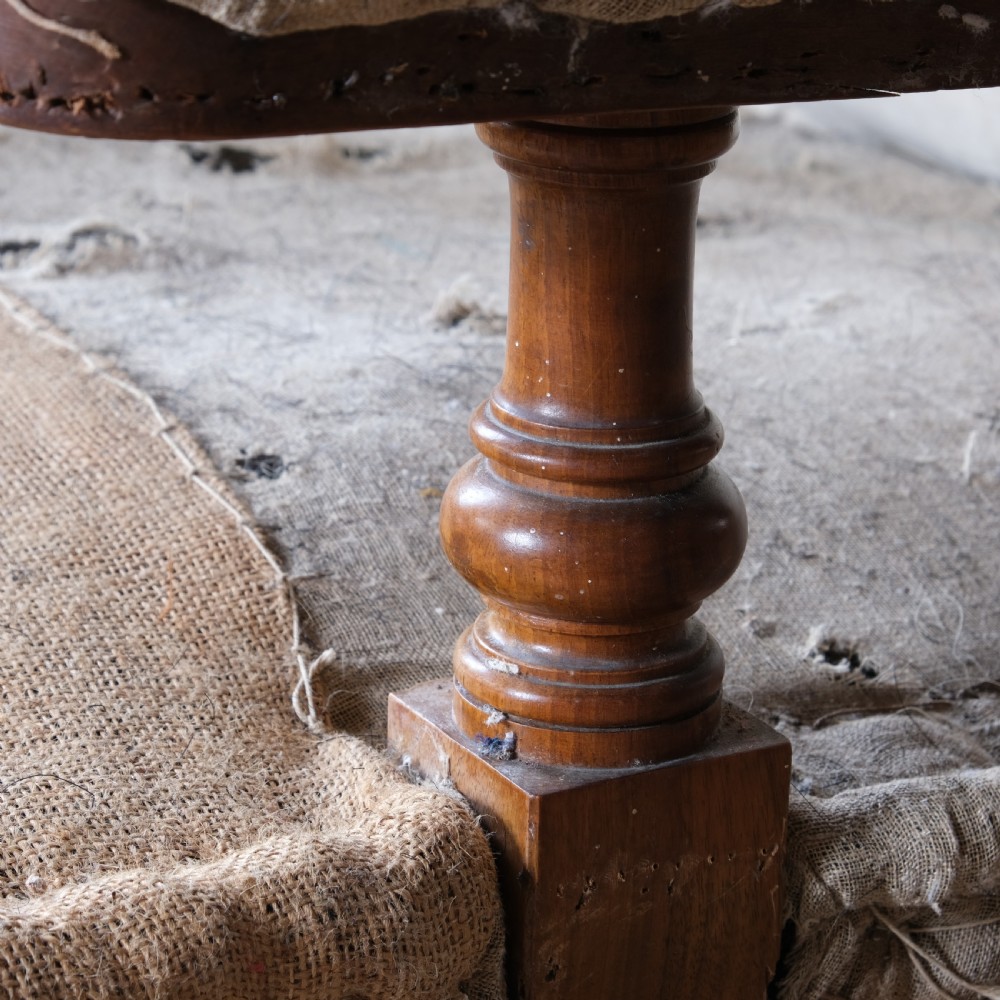 Antique Howard style open armchair  View IX