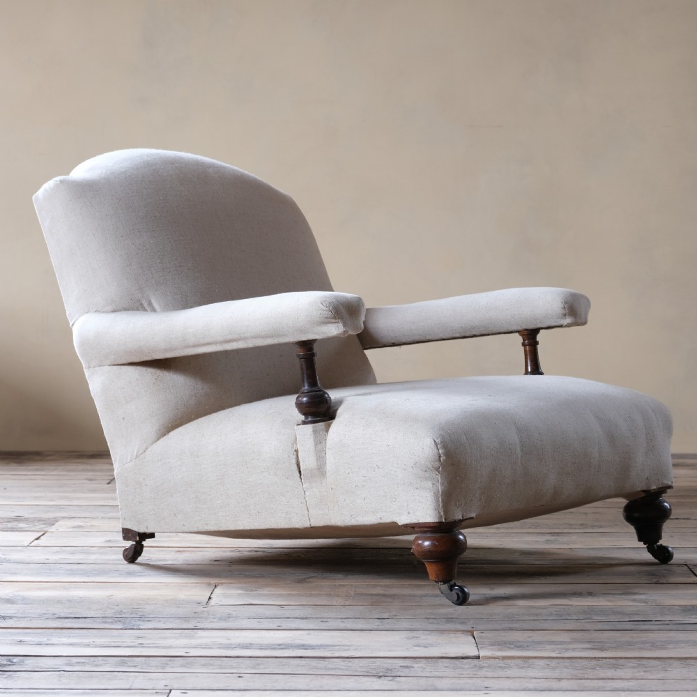 Antique Howard style open armchair View IV