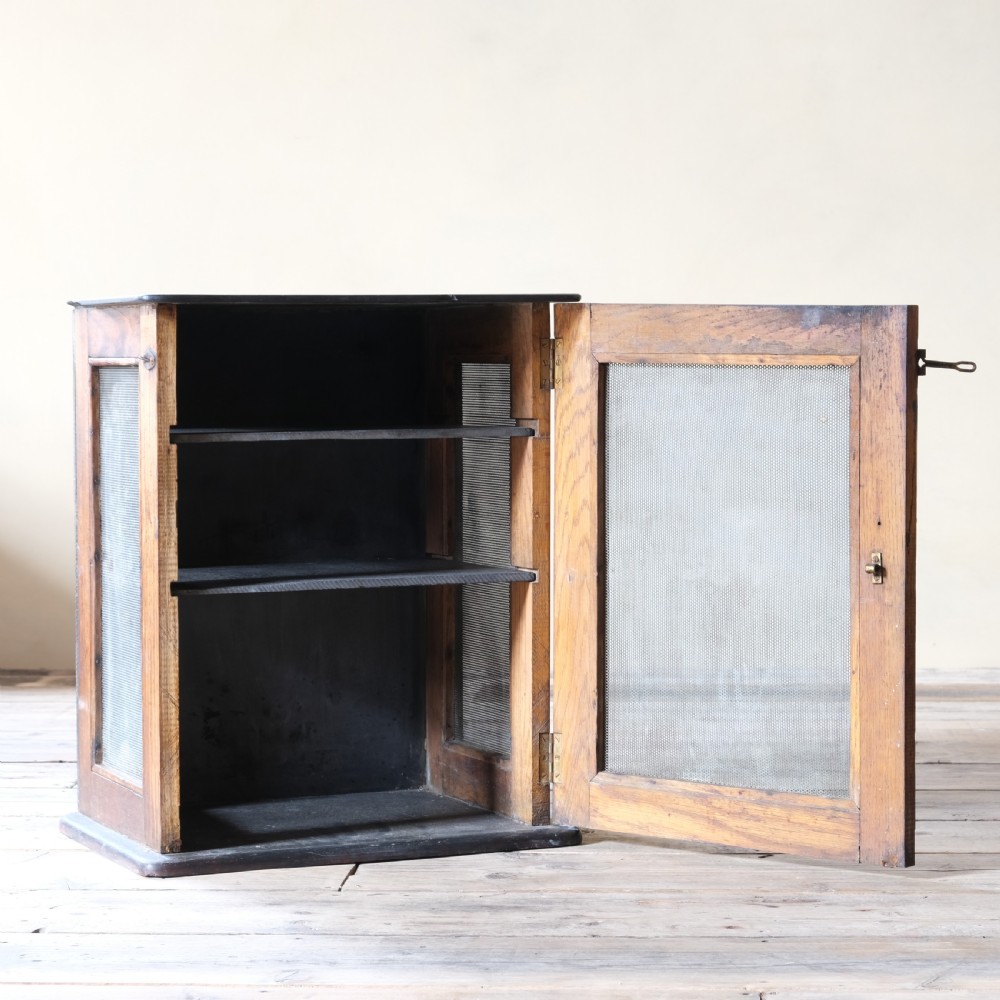 Antique oak and slate meat safe View III