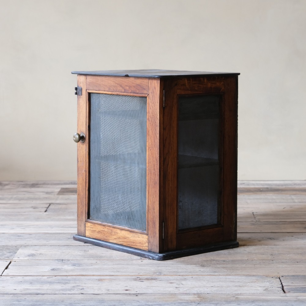 Antique oak and slate meat safe View IX