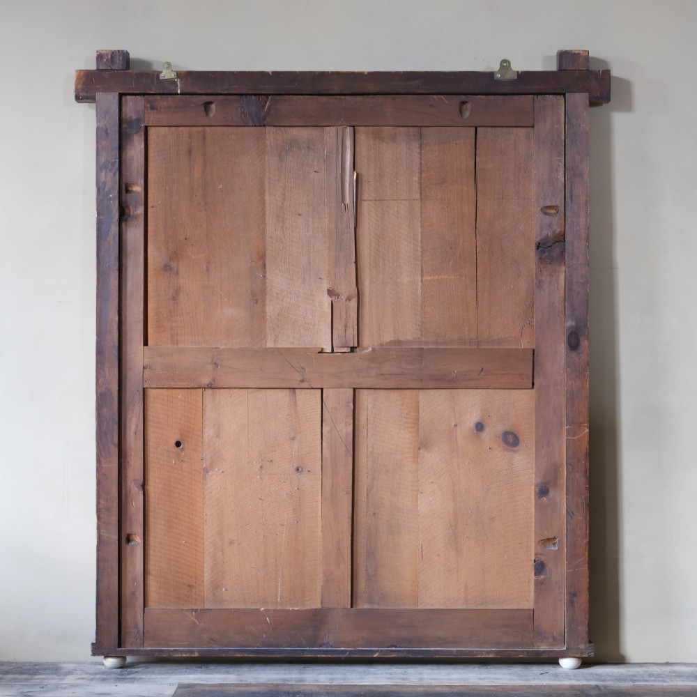 Large oak faux bamboo mirror View V