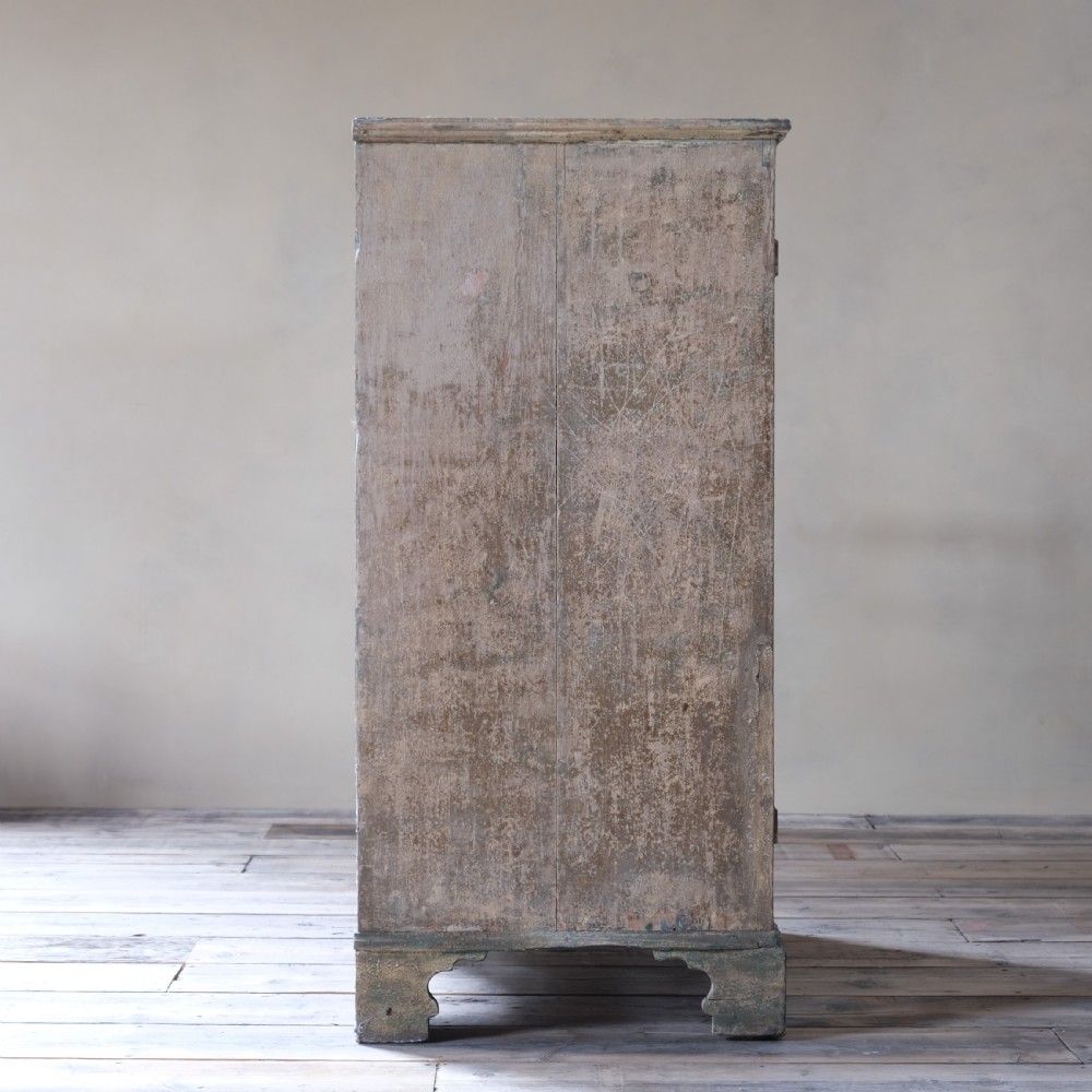 Georgian 18th century pained pine farmhouse cupboard View VIII