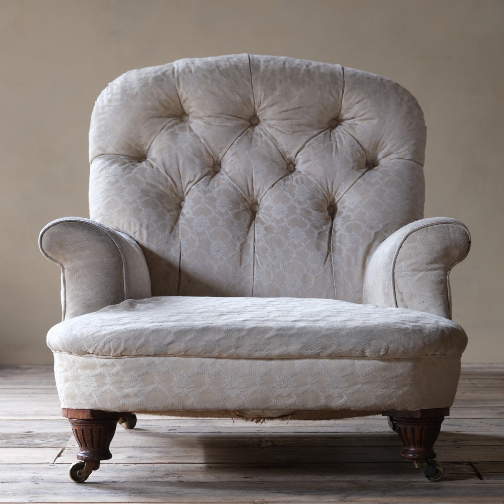 Large 19th century country house armchair c1860 View III