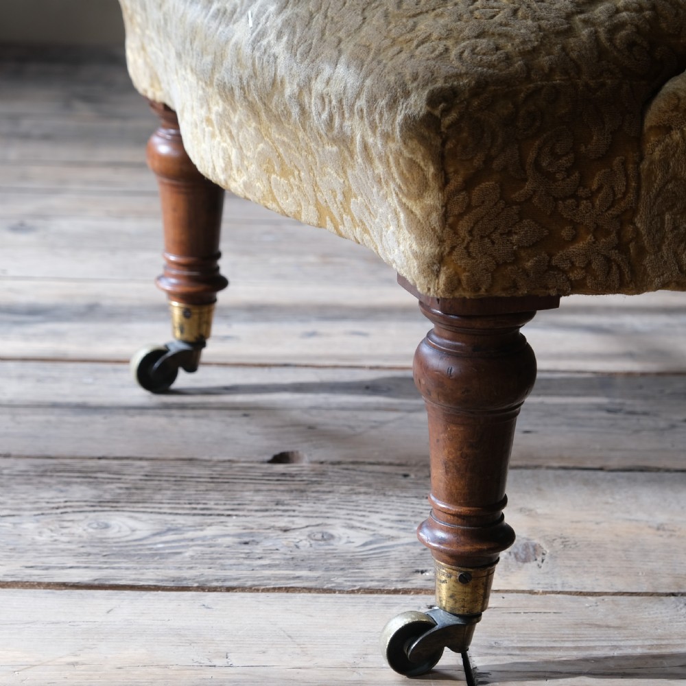 A large mid 19th century walnut slipper chair c1860 View VI