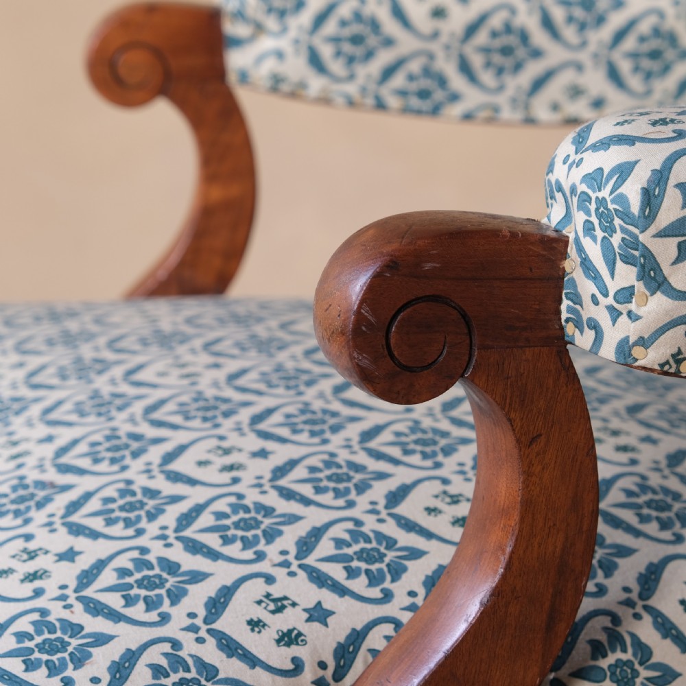 19th century Howard and sons open arm slipper chair c1860 View VIII