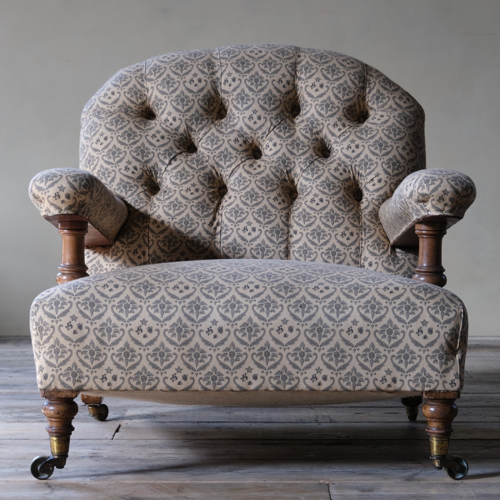 19th century Howard and sons open armchair c1860 View III