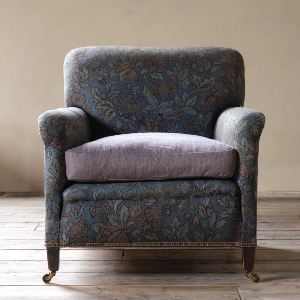 early 20th century floral country house armchair View II