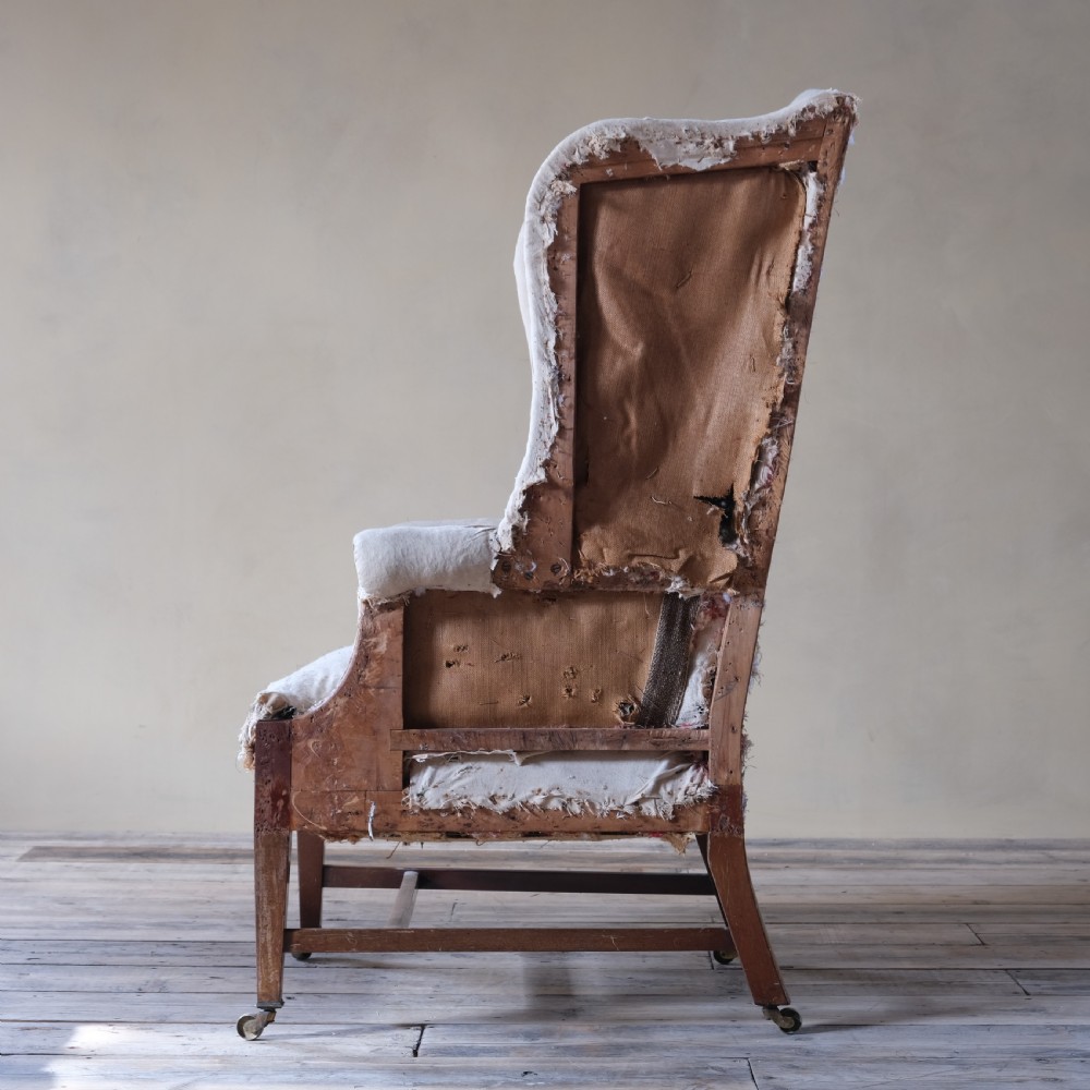 Antique George III style wingback armchair View V