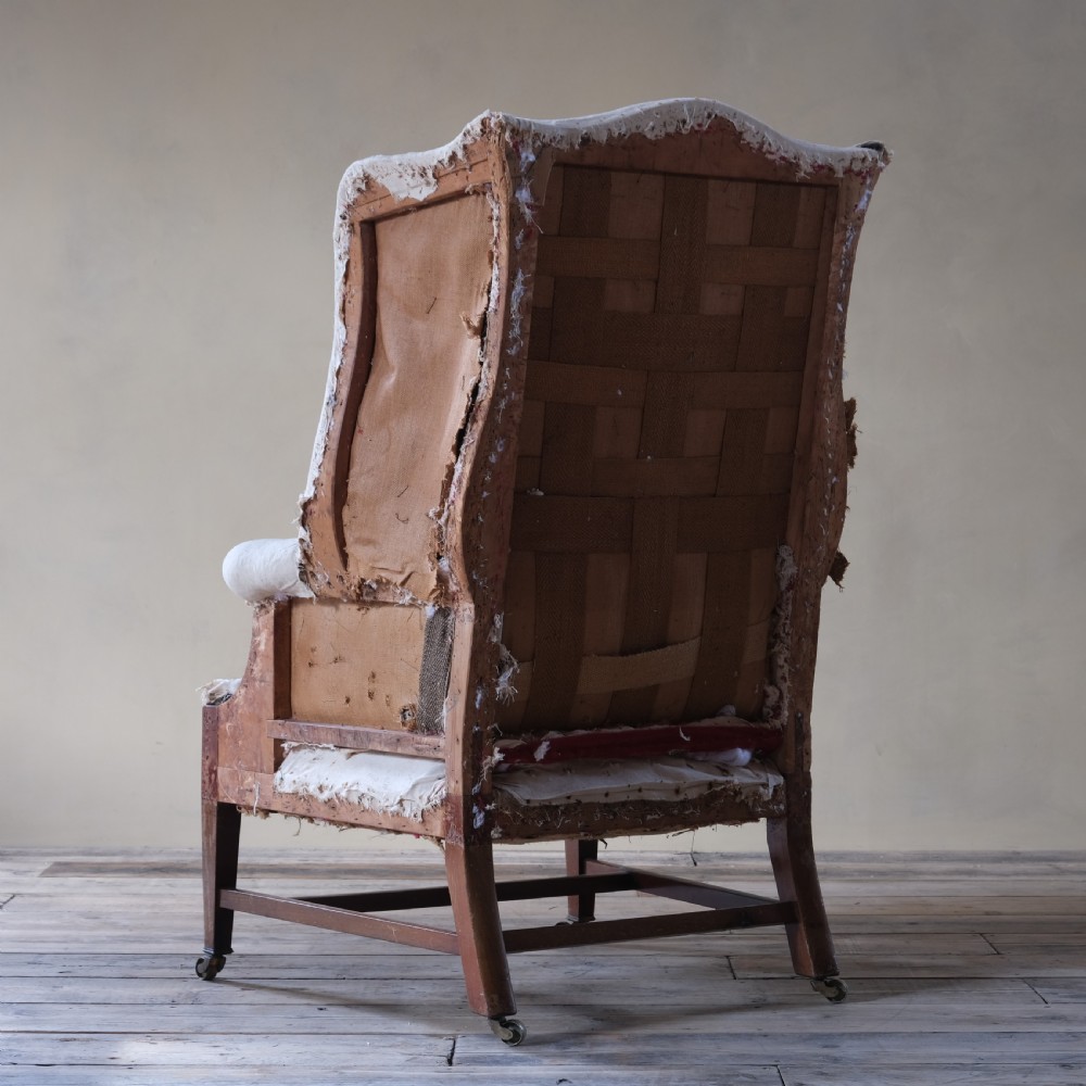 Antique George III style wingback armchair View VI