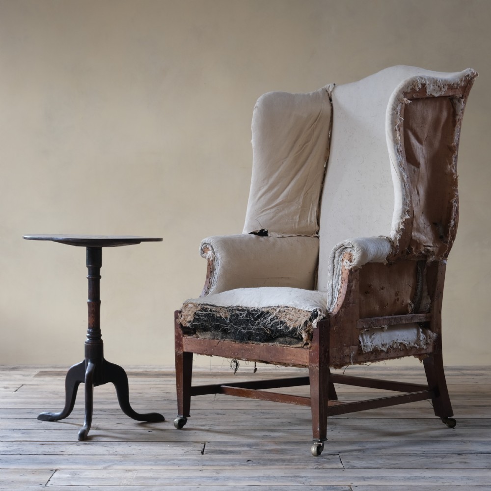 Antique George III style wingback armchair View VII