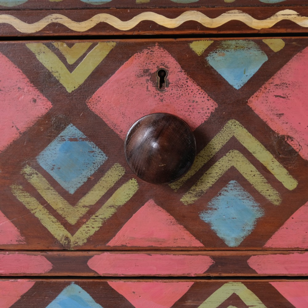 19th century pained pine chest of drawers View VII