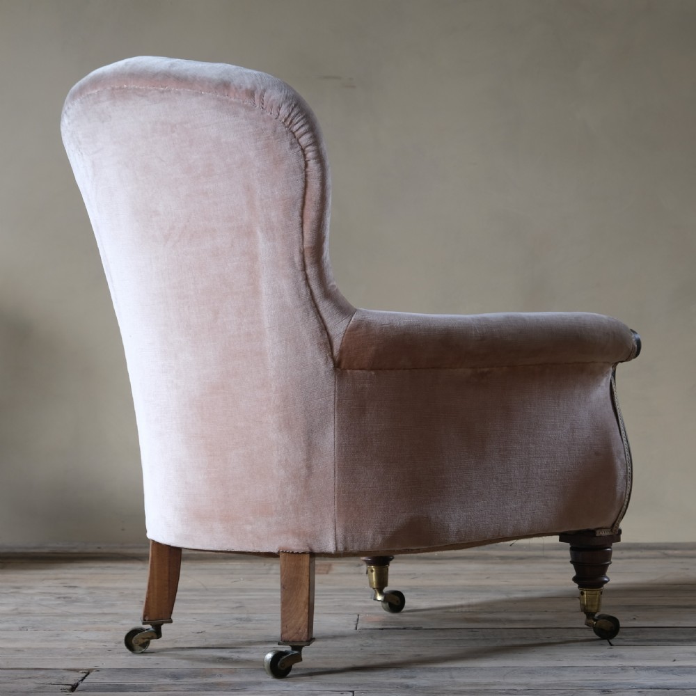 Regency walnut library armchair  View V